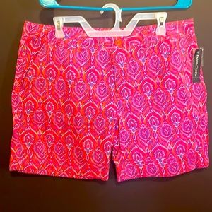 NEW Faded Glory cuffed shorts pink & purple w/4 pockets L-15 inches W-18 inches